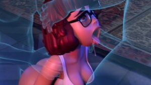 Velma Ghost Spitroast (Bra)[ManWiththeMole] - ﻿3D animation on Crohasit