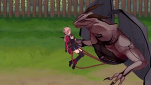 Vivi and the magical island – Vivi attacked by ancient gargoyle. - Vivi and the Magic Island animation on Crohasit