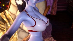 Widowmaker Celebrating the new Year - ﻿3D animation on Crohasit