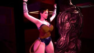 Wonder Woman captured by monster - ﻿3D animation on Crohasit