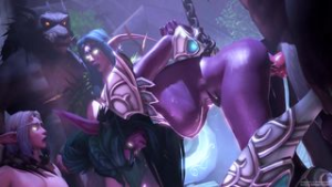 Worgen X Tyrande – Ambrosine92 - World of Warcraft animation on Crohasit