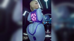 (X3D) Samus Shaking That CAKE - Metroid animation on Crohasit
