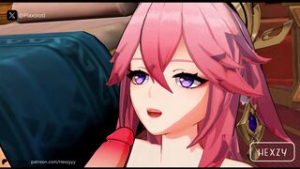 Yae Miko Blowjob [Hexzy] - ﻿3D animation on Crohasit