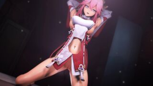 Yae Miko Tease - ﻿3D animation on Crohasit