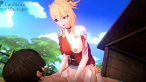 Yoimiya Cowgirling [DoriDoriko] - ﻿3D animation on Crohasit