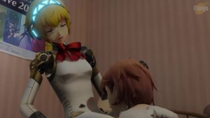 Yukari taking on Aigis - Persona animation on Crohasit