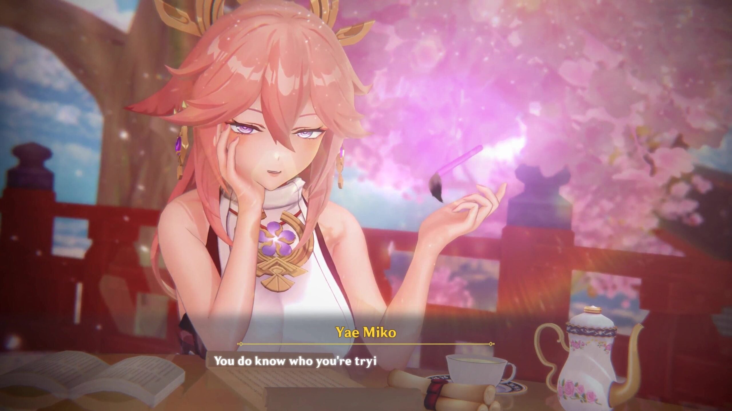 【sutekimeppou】2023.08 4K Miko White_R - Genshin Impact animation on Crohasit