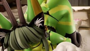 natsu thinks shes a cat - ﻿3D animation on Crohasit