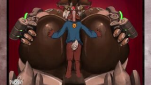 reindeer orisa doggy style (pepperuranus) - Overwatch animation on Crohasit