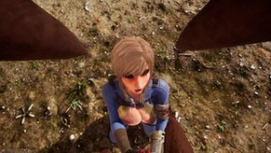 vaultgirl fucks deathclaw to escape - Fallout animation on Crohasit