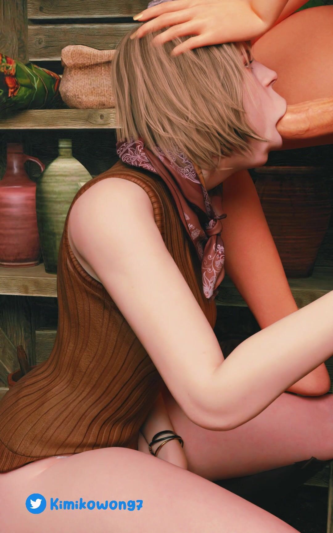 Ashley blowjob - ﻿3D animation on Crohasit