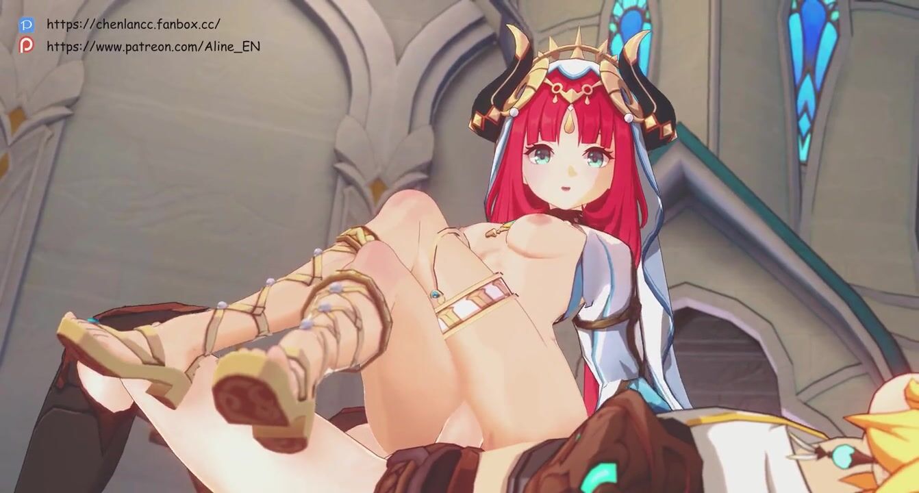 Nilou riding - Genshin Impact animation on Crohasit