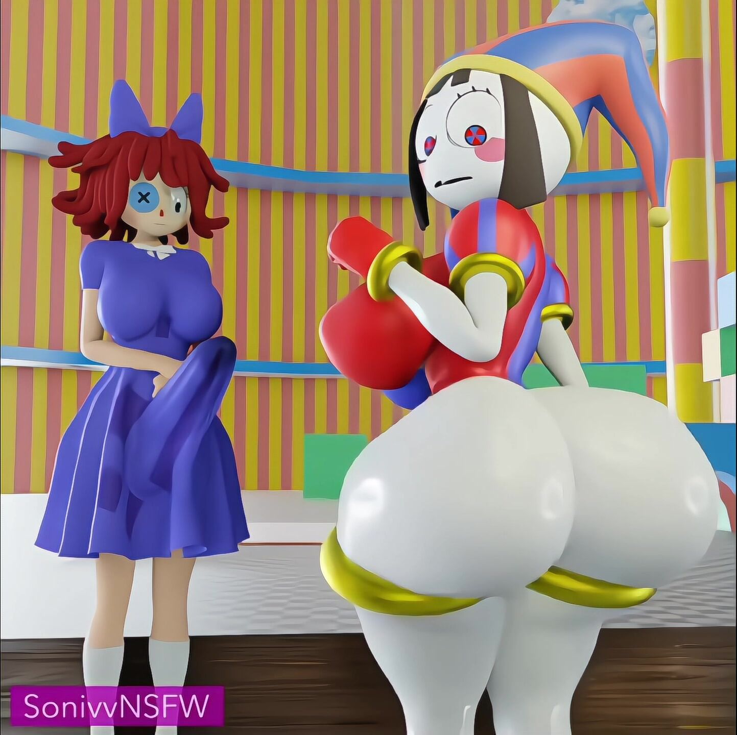 Pomni x Ragatha - ﻿3D animation on Crohasit